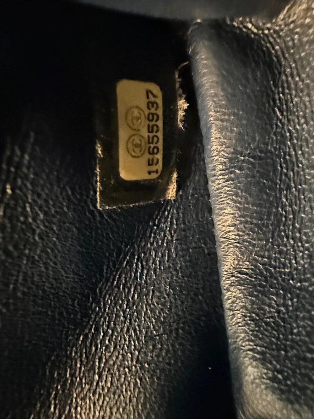 Authentic Chanel Classic Jumbo Double Flap Bag - Navy Blue Caviar Leather
